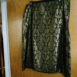 Black and gold skirt